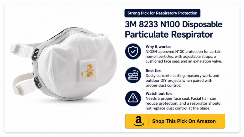3M 8233 N100 Disposable Particulate Respirator
