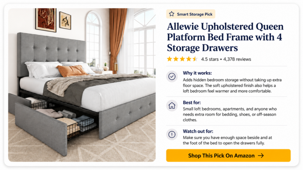 Smart storage for cozy bedrooms