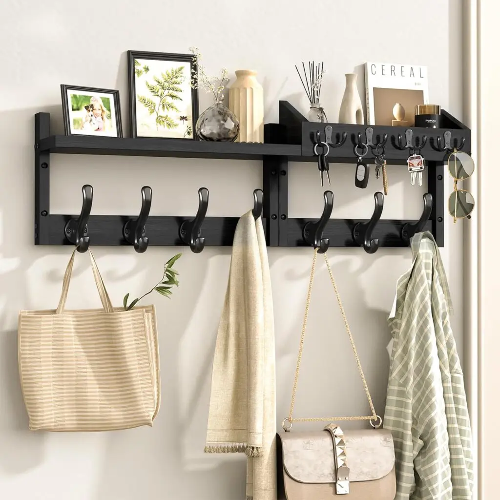 Evermagin 29" Coat Rack Wall Mount with Shelf