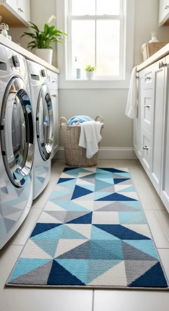 A washable runner rug is one of the easiest ways to warm up a laundry room and make it feel more finished.
