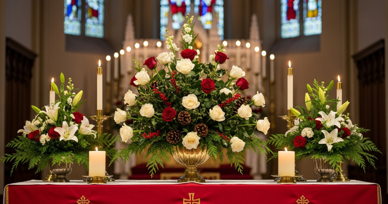 Christmas Altar Flower Ideas To Brighten Your Church