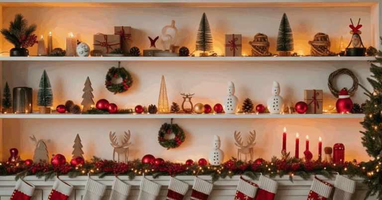 Christmas Shelf Decor Ideas For A Stylish Holiday Display