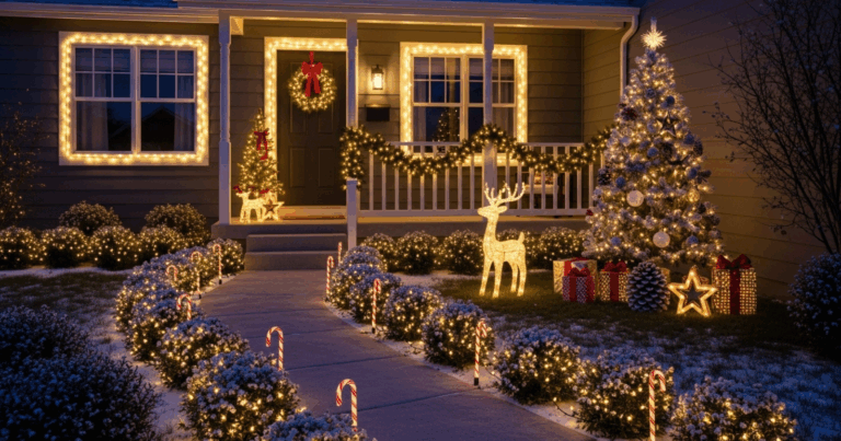 Outdoor Christmas Lights Ideas For Small Front Yards