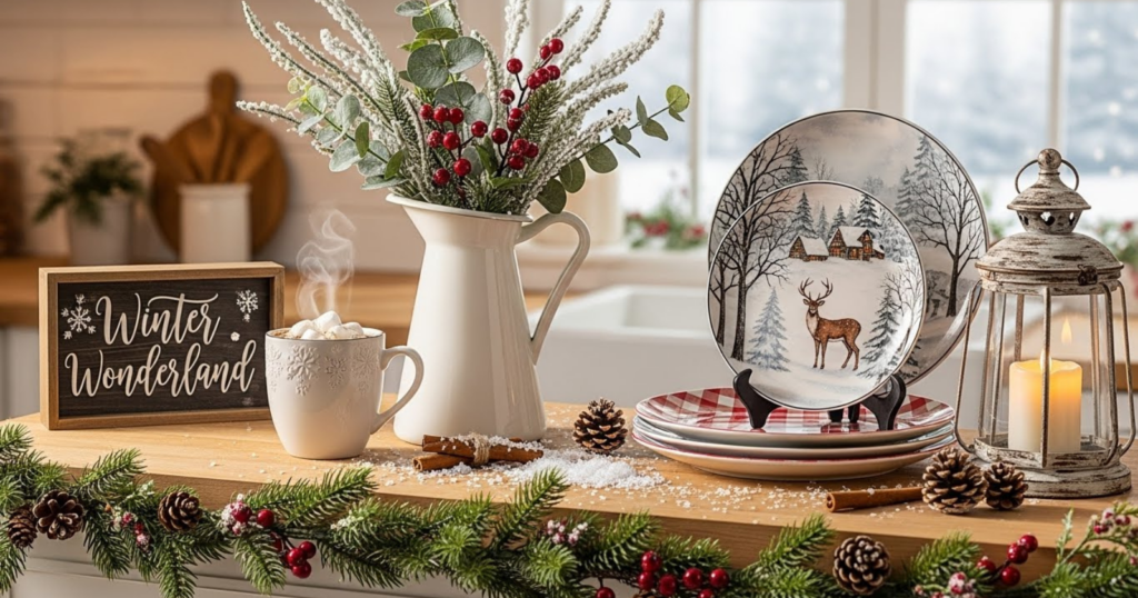 Winter Kitchen Counter Decor Ideas For A Simple Setup