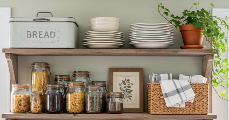 How To Decorate Kitchen Shelves With Easy Mix And Match Items