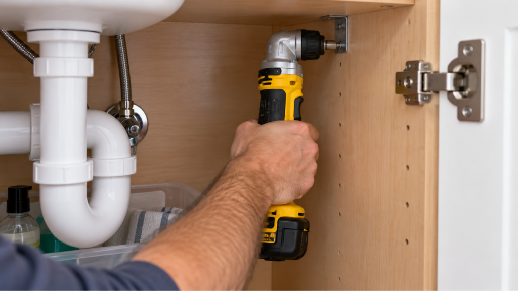 . Drilling Inside Cabinets and Vanities