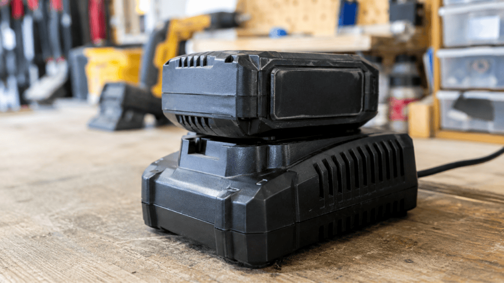 Tool Battery on Workshop Charger
