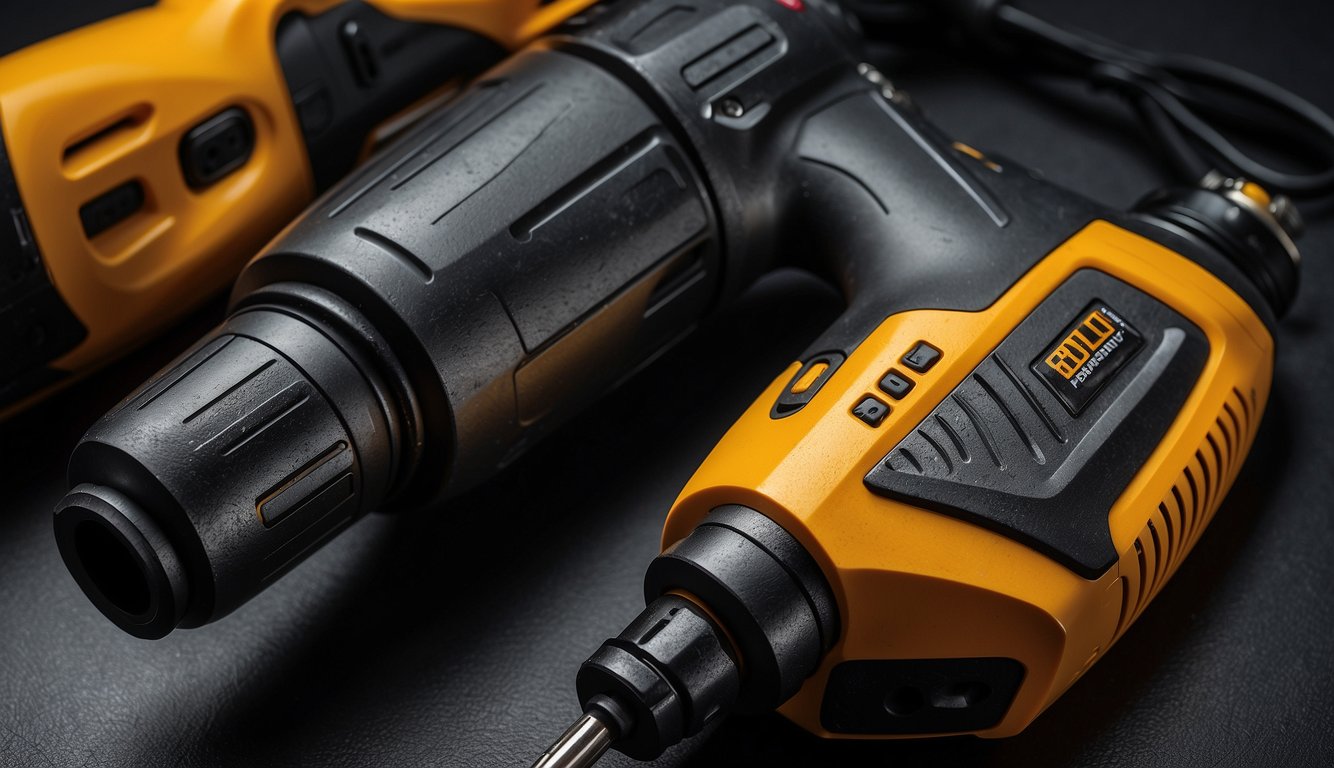 An impact driver features with a textured grip, LED light, and variable speed trigger. It's compact, powerful, and ideal for driving screws and bolts