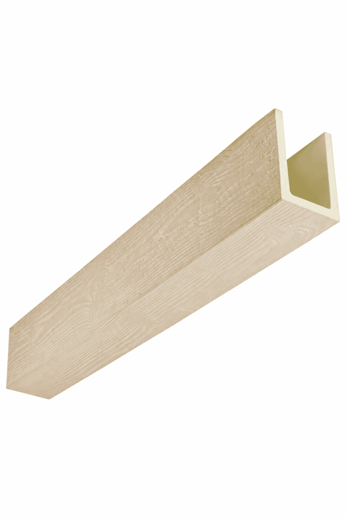 Ekena Millwork 5 1/2"W x 5 1/2"H x 192"L 3-Sided (U-Beam) MENA HeritageTimber Faux Wood Ceiling Beam, Vanilla Chai