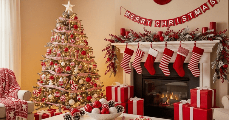 12 Red And White Christmas Decor Ideas That Are Quick