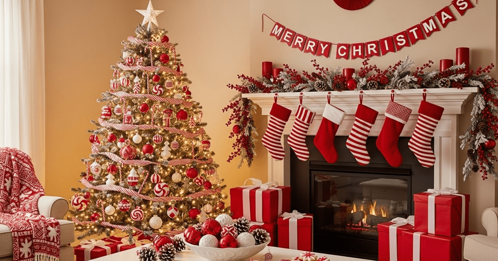12 Red And White Christmas Decor Ideas That Are Quick