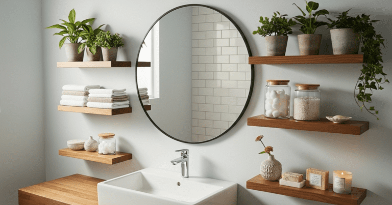 Small Bathroom Shelf Ideas For Simple Everyday Organization