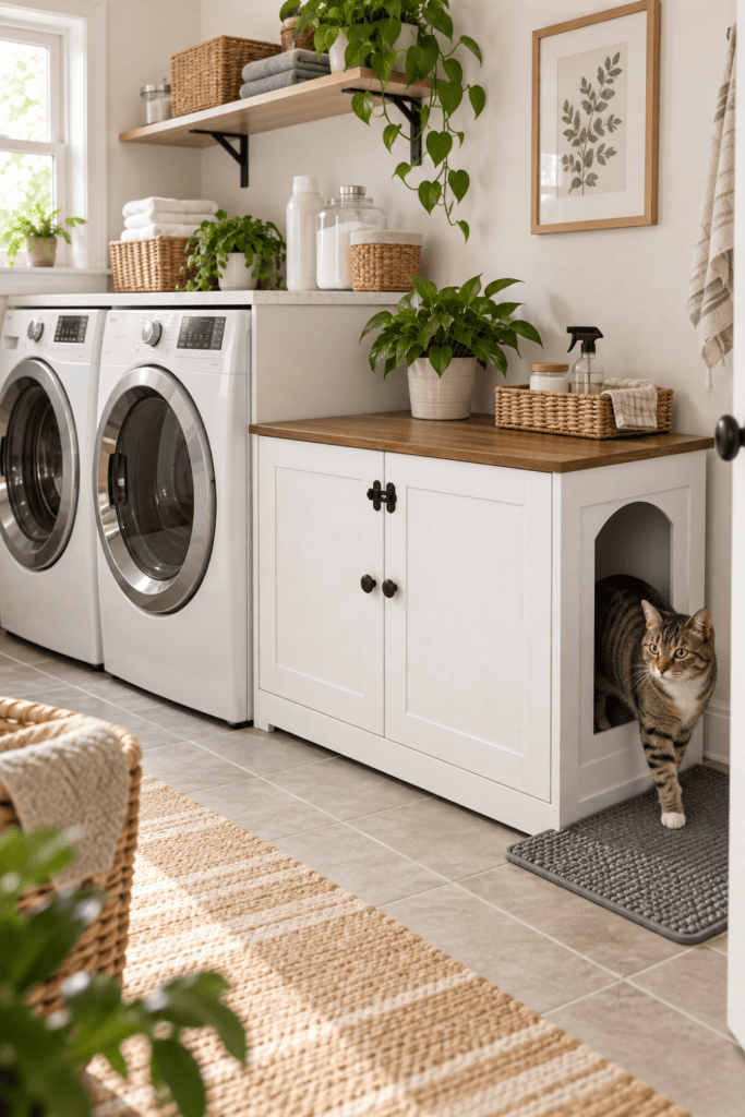 Laundry Room Litter Box Cabinet