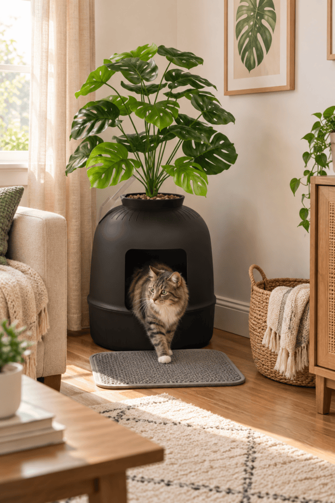 Faux Plant Litter Box Hideaway