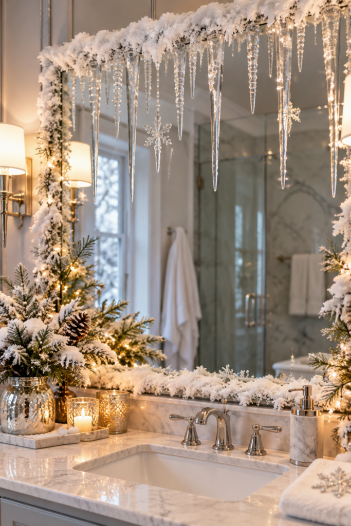 Faux Snow and Icicles