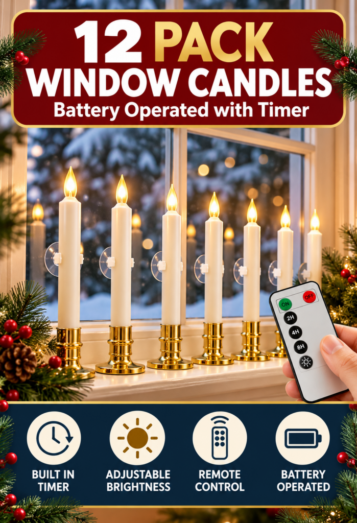 Indoor Christmas Window Decor Ideas With Lights, Wreaths, And Paper Stars