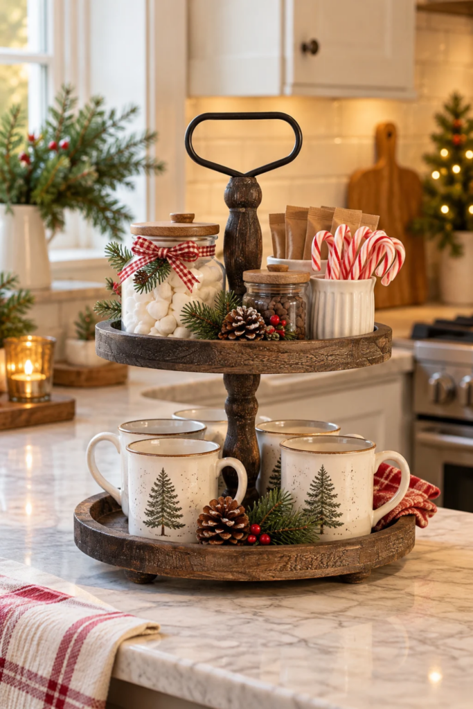 Christmas Tray Decor Ideas For Coffee Tables, Kitchens, And More