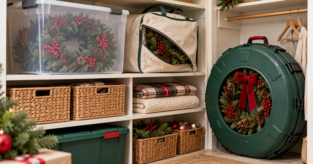 Christmas Wreath Storage Ideas That Prevent Crushing