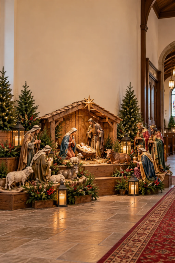 Church Christmas Nativity Scene Ideas