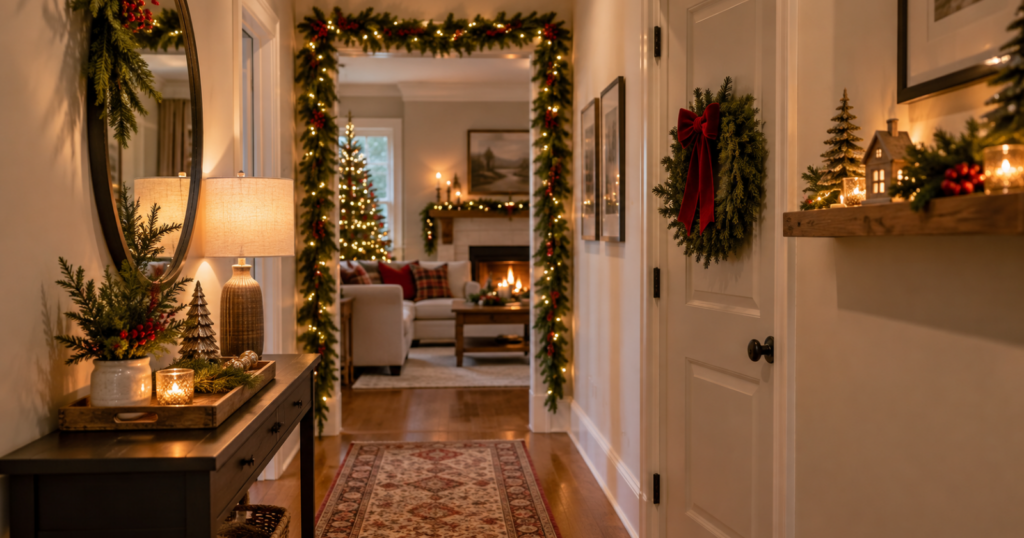 Hallway Christmas Decorating Ideas For Narrow Spaces