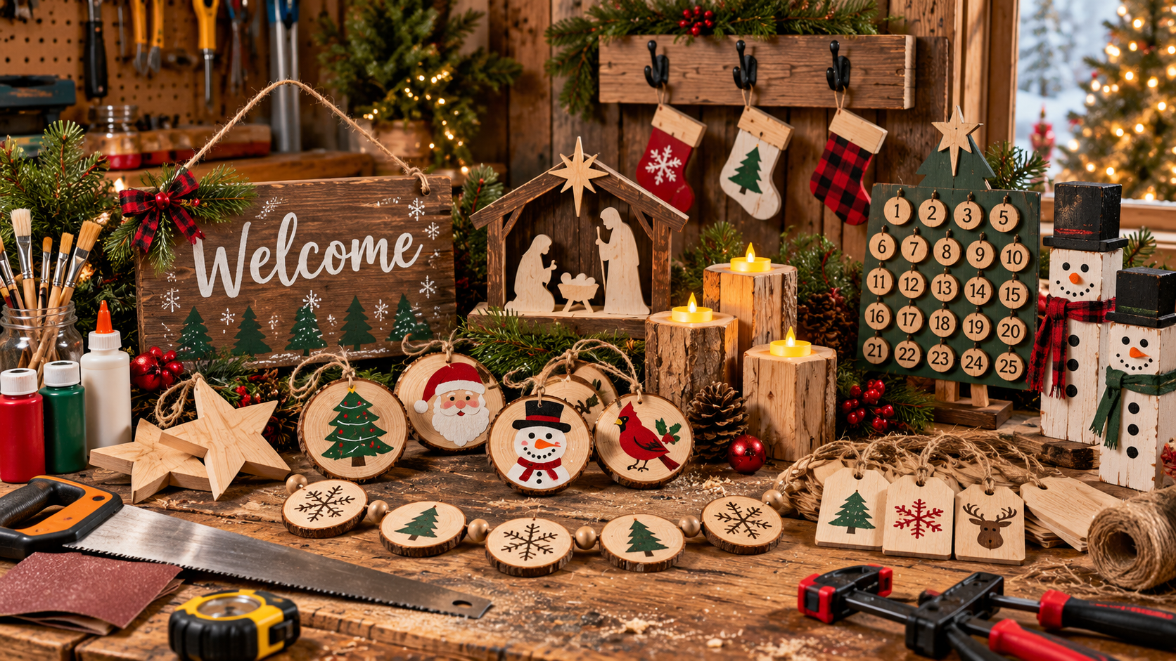 DIY Christmas Wood Projects Using Scrap Wood and Simple Tools