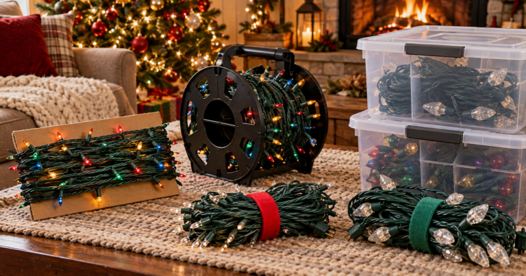 How To Wrap Christmas Lights For Storage Without Tangling