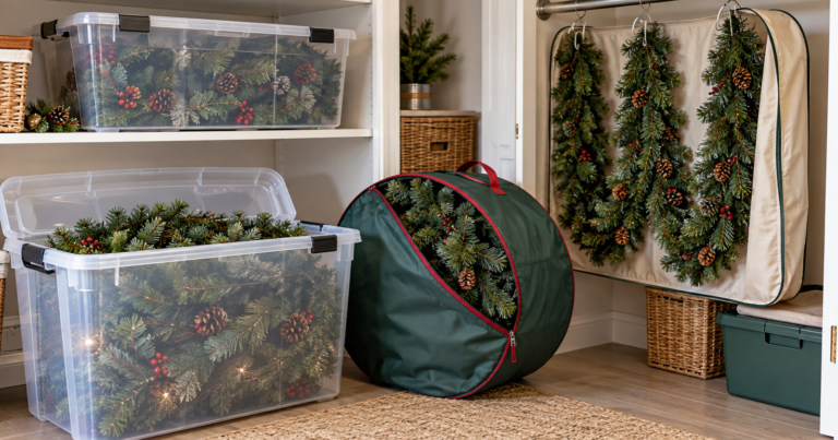Christmas Garland Storage Ideas That Keep Greenery Tangle Free