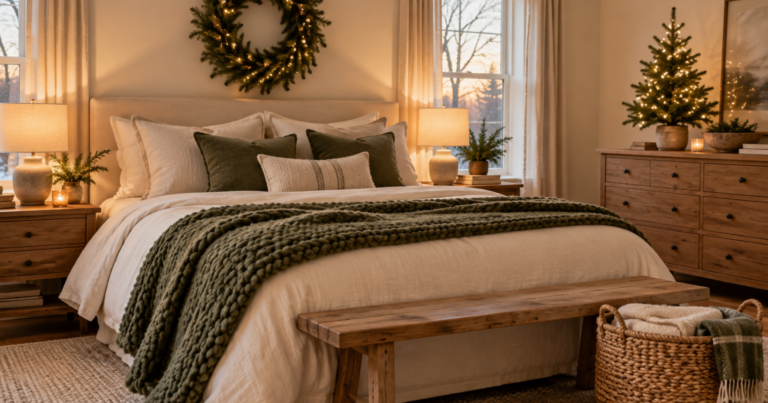 Minimalist Bedroom Christmas Decor Ideas