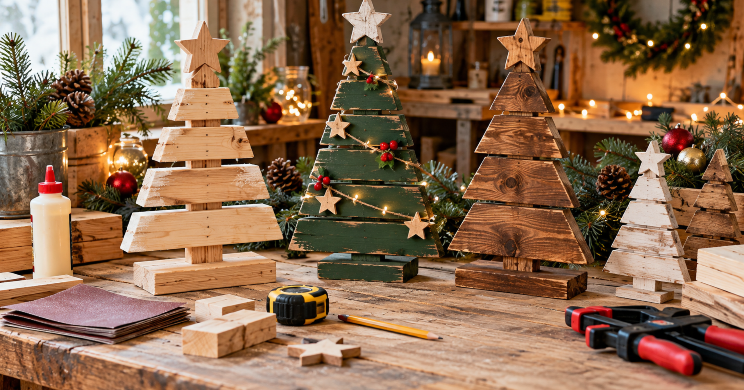 Easy DIY Wooden Christmas Trees Ideas For Beginners