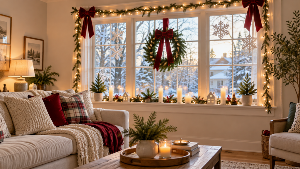 Indoor Christmas Window Decor Ideas